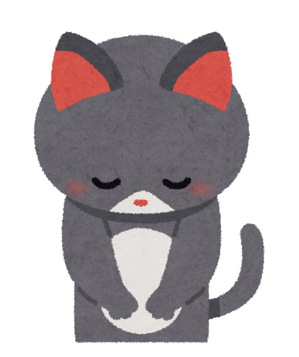 謝罪する猫
