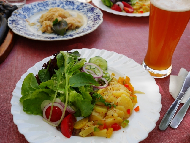 ドイツビールと現地料理