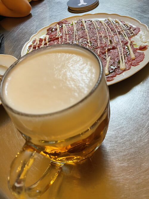 ピルスナーウルケルとカルパッチョ