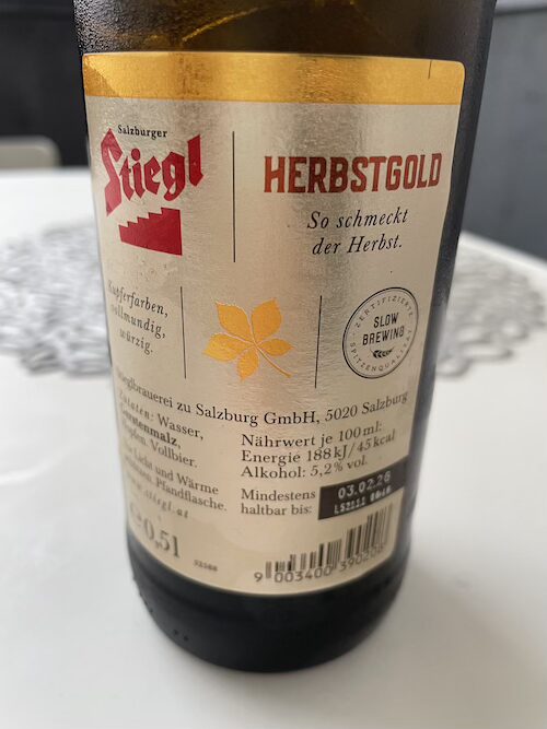 Stiegl Herbstgoldラベル裏面