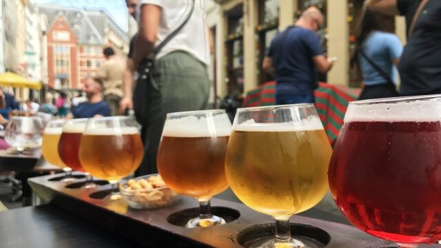 ベルギービールの飲み比べ