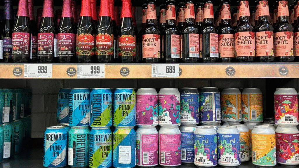 ヨーロッパビールの売り場